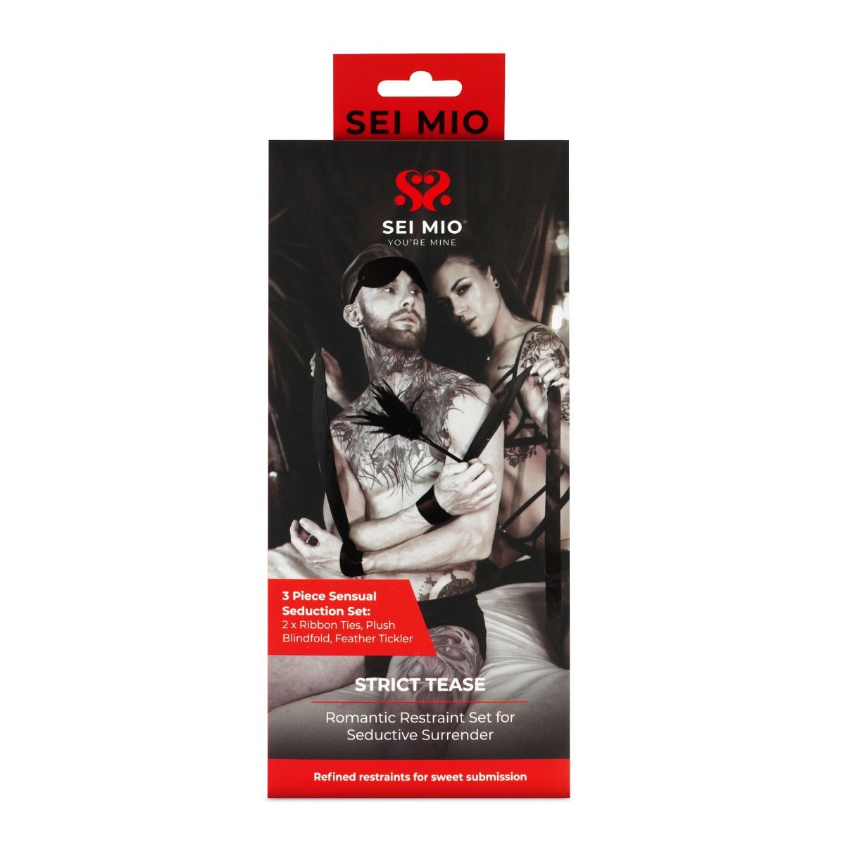 SEI MIO - Strict Tease - Ribbon Ties, Blindfold and Tickler Kit