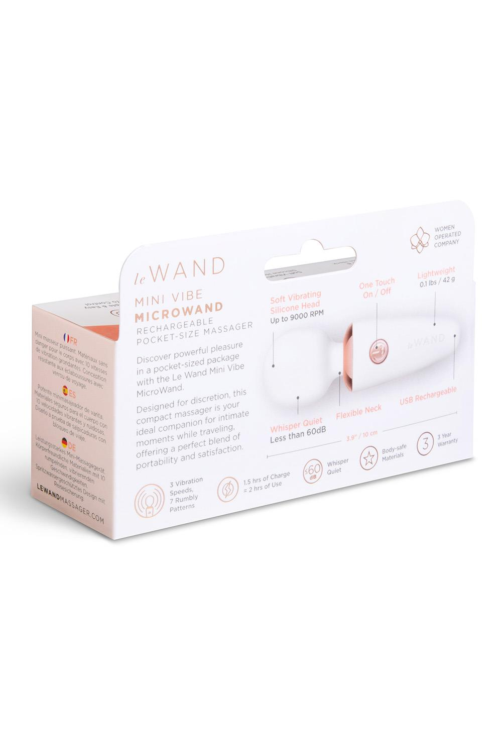 Mini Micro Wand | Rechargeable Pocket-size Massager - White