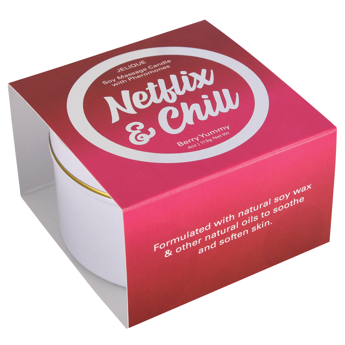 MOOD CANDLES NETFLIX & CHILL - PHEROMONE MASSAGE CANDLE BERRY YUMMY 4OZ | 113G