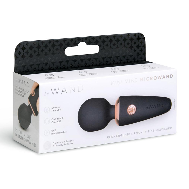 Mini Micro Wand | Rechargeable Pocket-size Massager - Black