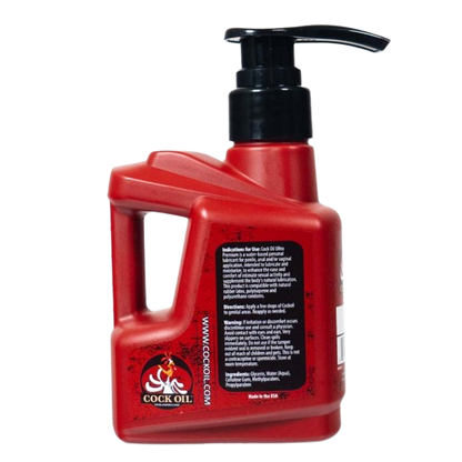 Cock Oil Water-Based Lubricant – Plastic Bottle with Pump Top 10 oz