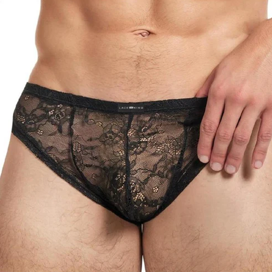 LACE KING Lace Bikini - Black LXL